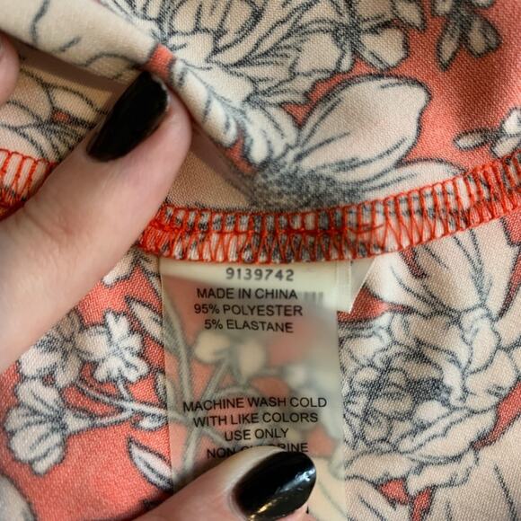 Vince Camuto Dress Womens S Small Botanical Floral V Neck Spaghetti Strap Maxi - Picture 9 of 12